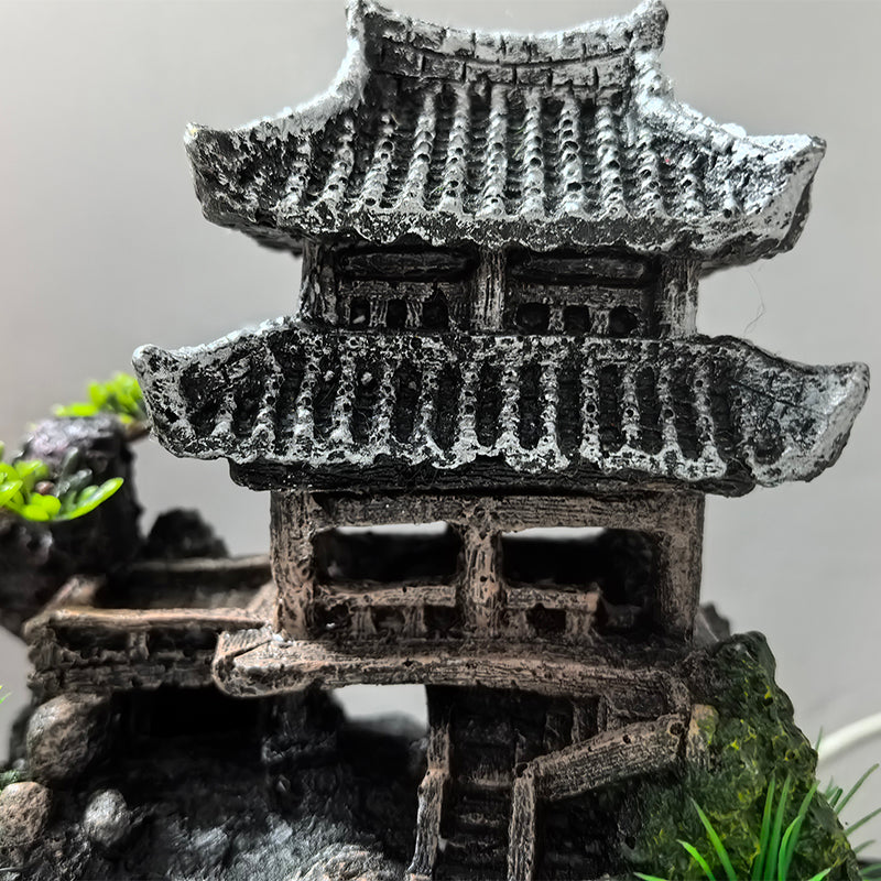 Ancient Asian Temple Aquarium Ornament