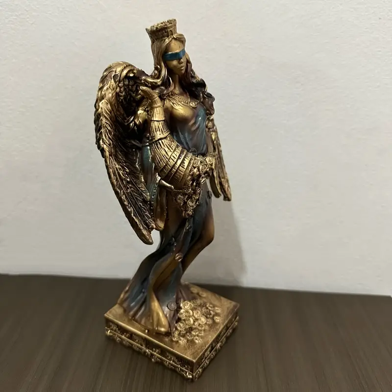 Antique Blinded Angel of Fortune Statue