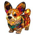 Stained Glass Corgi Lamp
