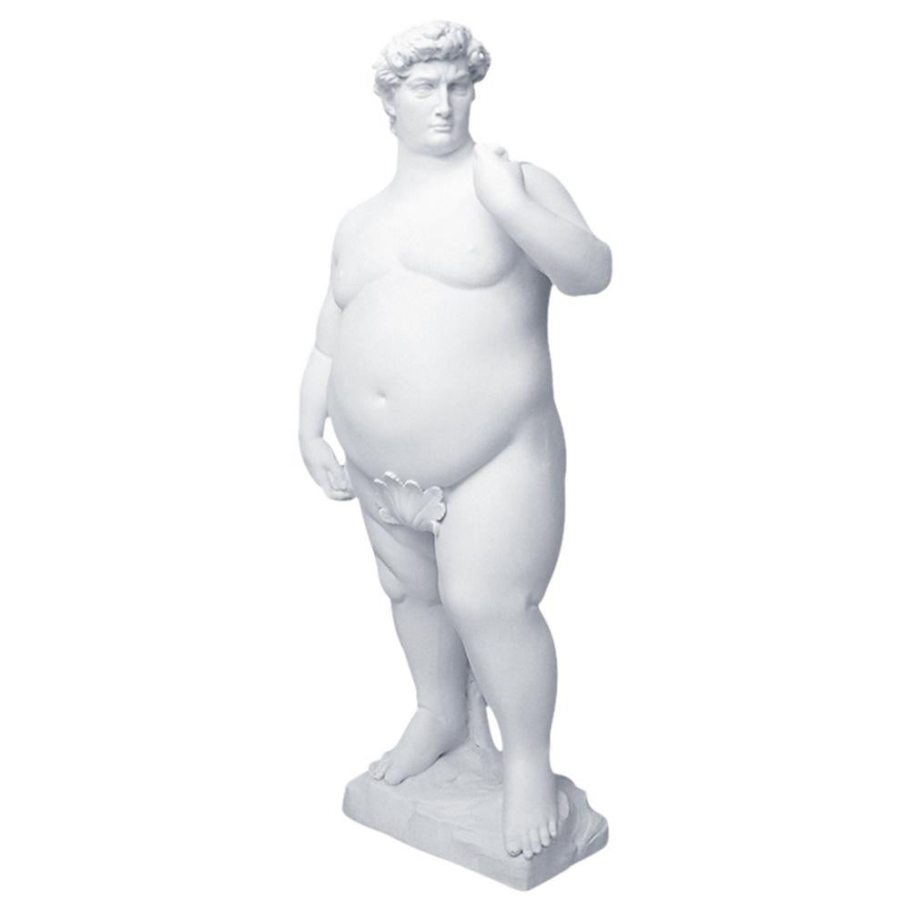 Antique Chubby David Funny Statue
