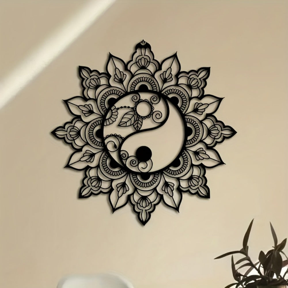 Mandala Yin Yang Metal Wall Art