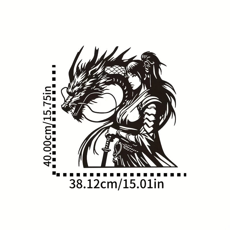 Samurai Dragon Metal Wall Art