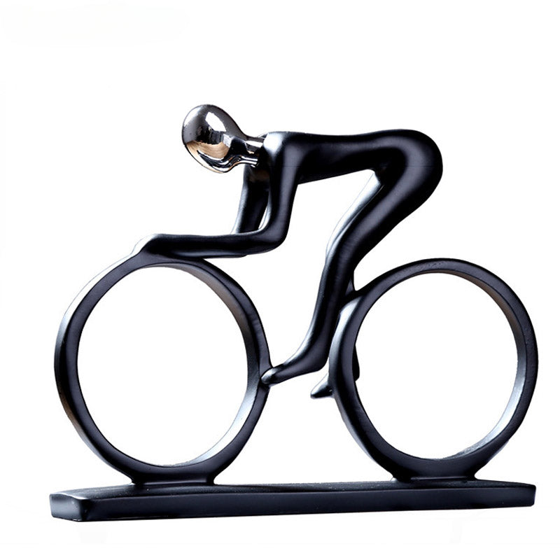 Modern Art Cyclist Couple Statue
