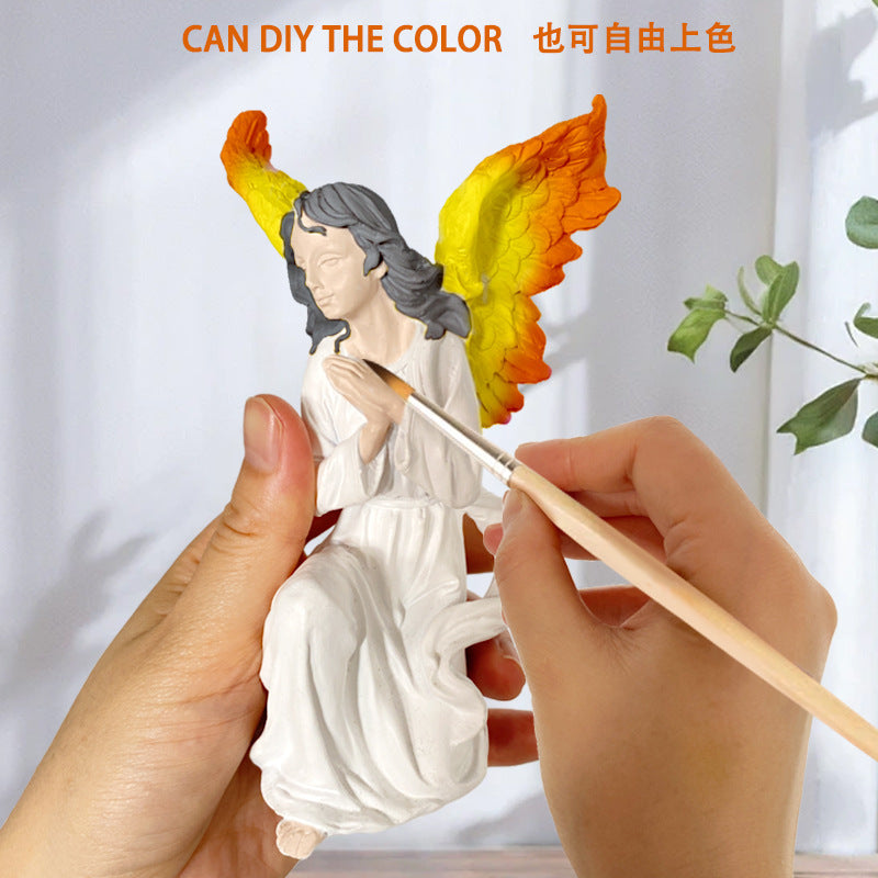 Antique Classical Angel Sculpture