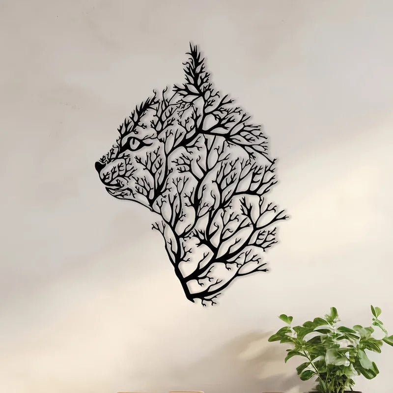 Cat Tree Silhouette Wall Art