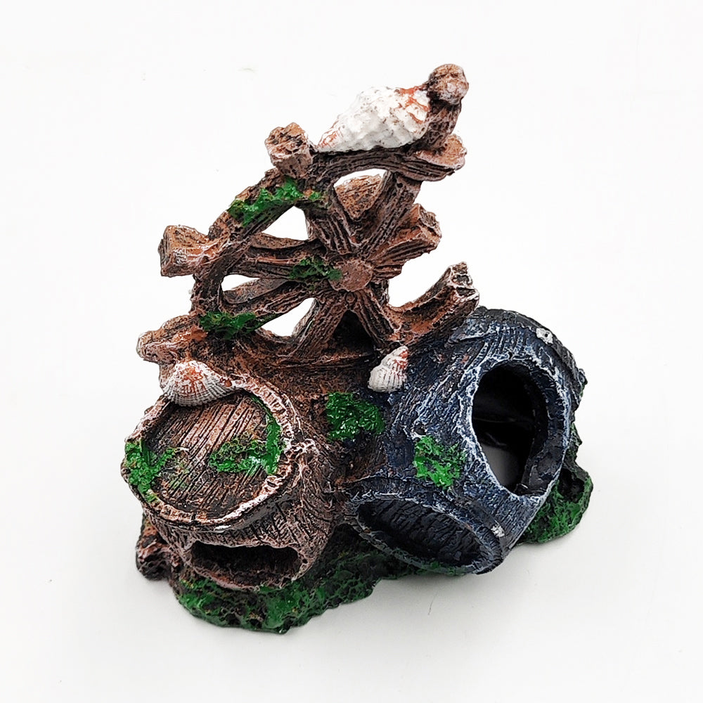 Rustic Watermill Aquarium Ornament