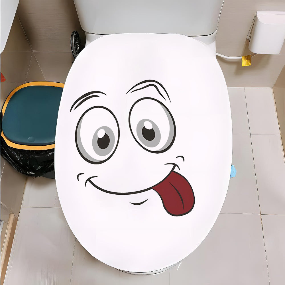 Cheeky Face Toilet Lid Decal