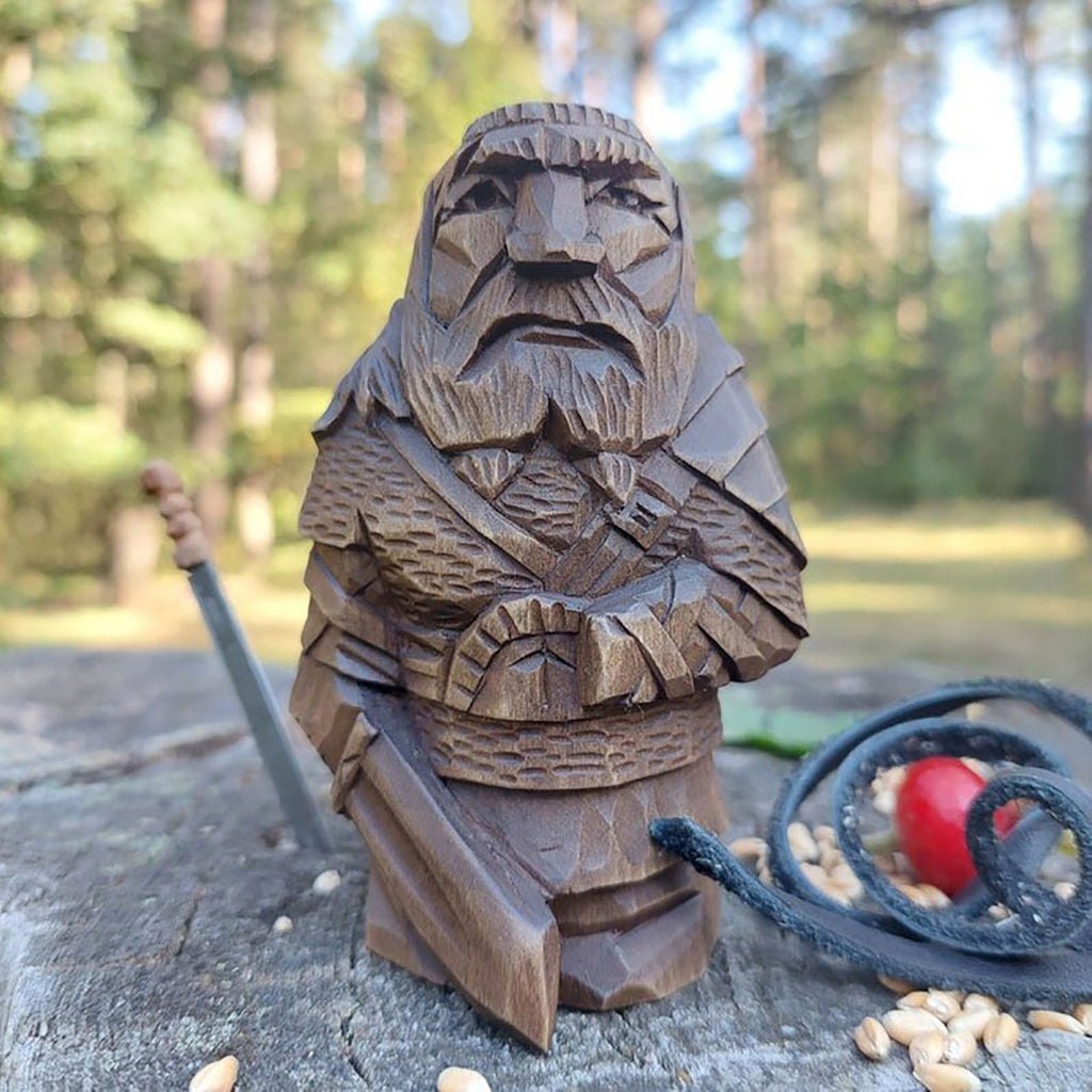 Ancient Nordic Viking Guardian Sculpture