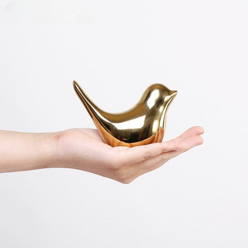 Cute Nordic Golden Bird Family