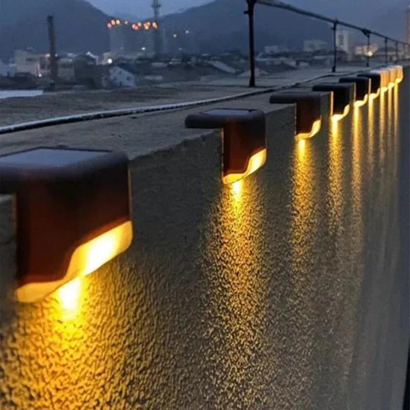 4 Pcs Solar LED Step Light Decoration