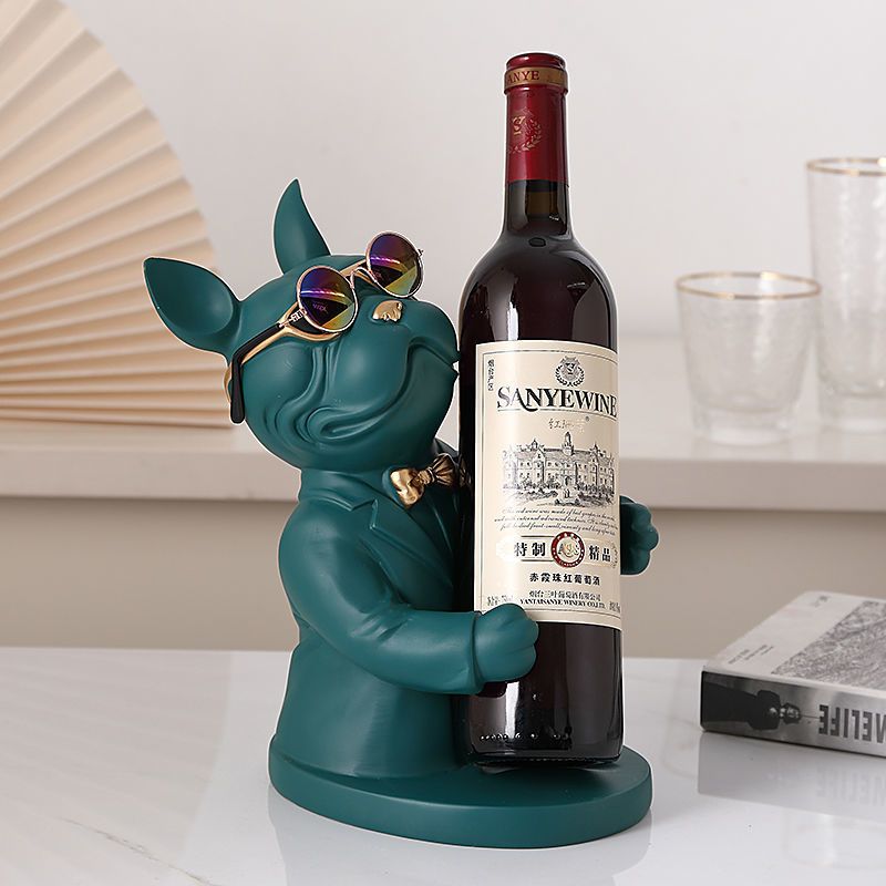 Modern Tuxedo Bulldog Wine Holder