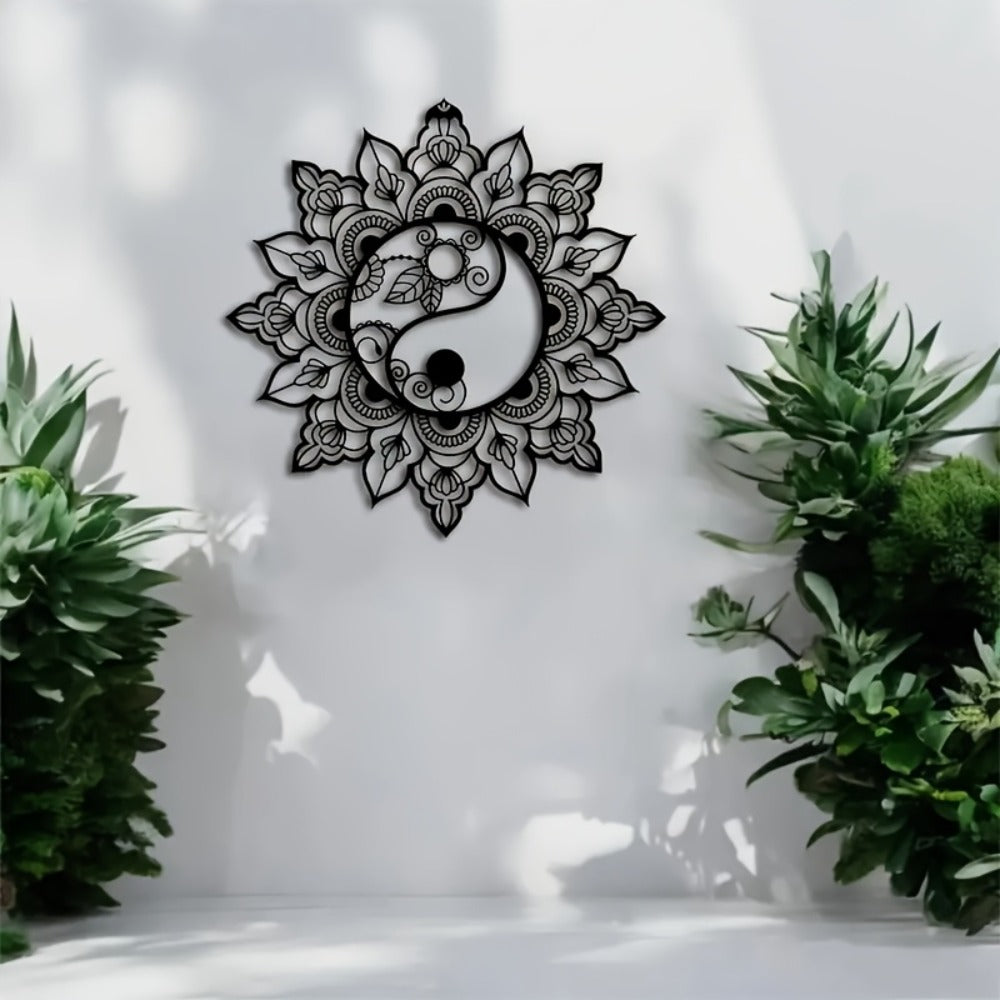 Mandala Yin Yang Metal Wall Art