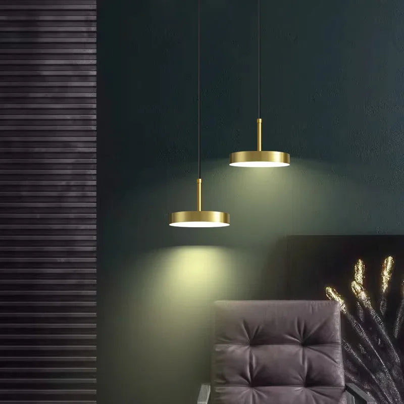 Nordic Minimalist Disc LED Pendant Light