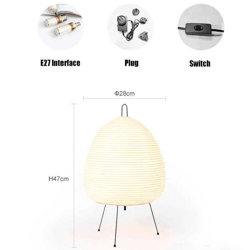 Wabi Sabi Nordic Rice Paper Lamp