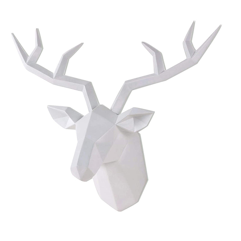 Nordic Geometric Deer Head Wall Sculpture