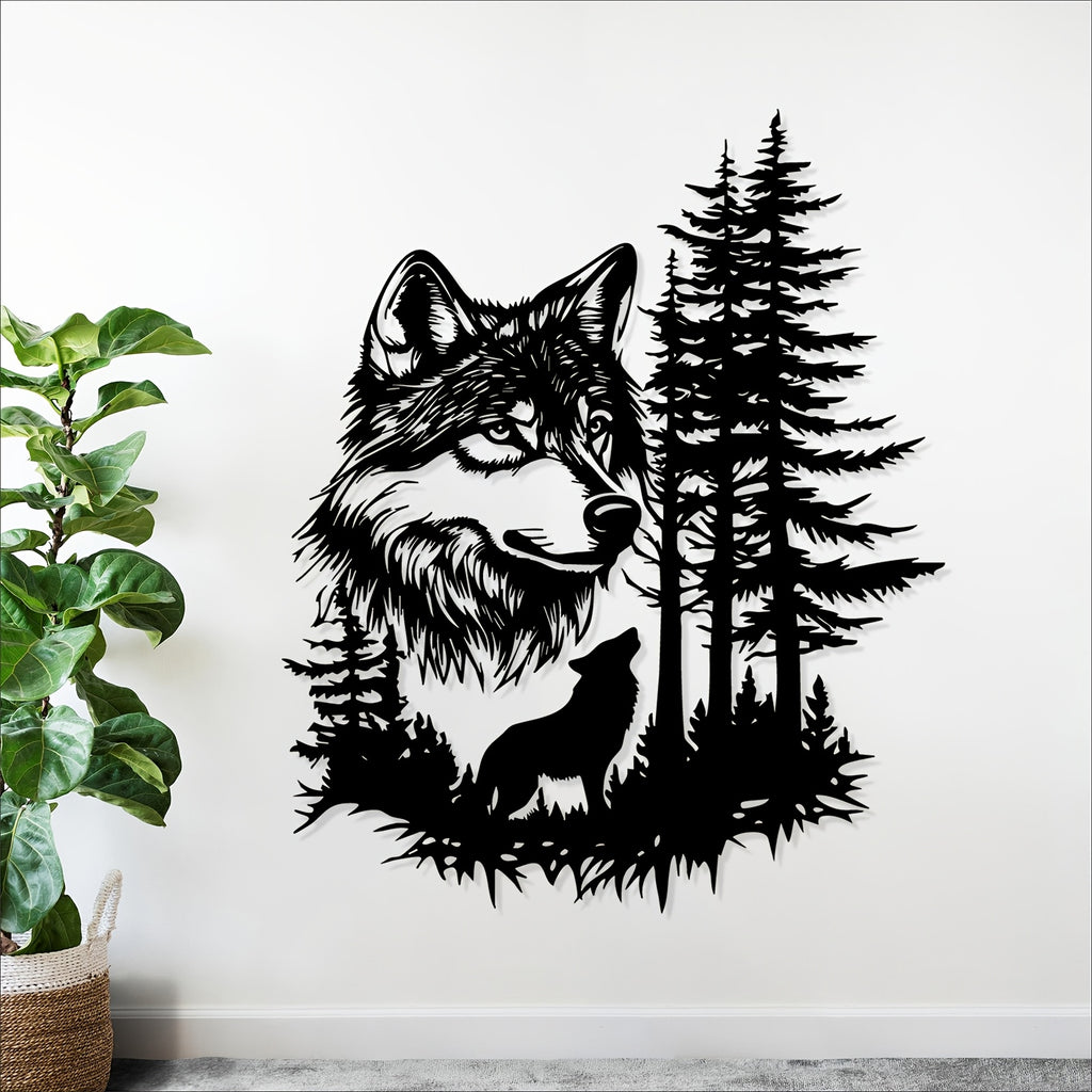 Call Of The Wild Wolf Metal Wall Art