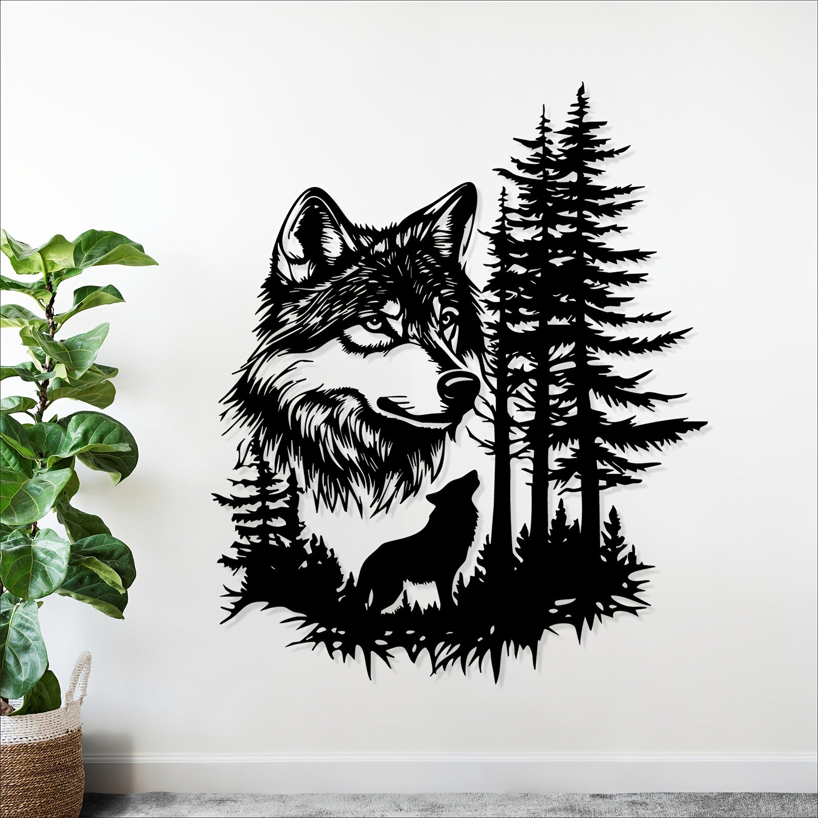 Call Of The Wild Wolf Metal Wall Art