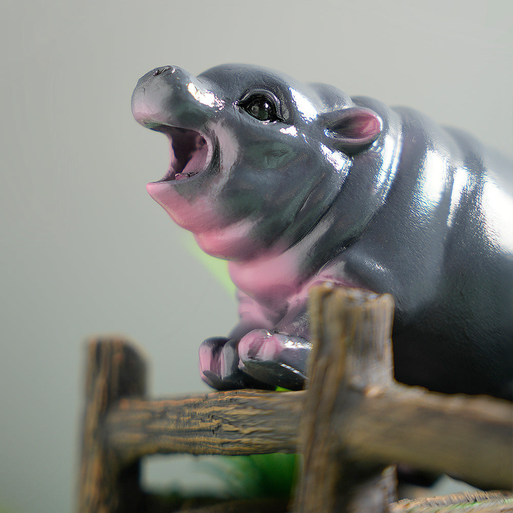 Moo Deng Thai Baby Hippo Statue