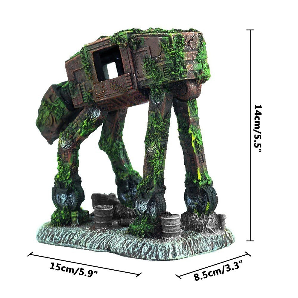 Mini Walker Robot Aquarium Decoration