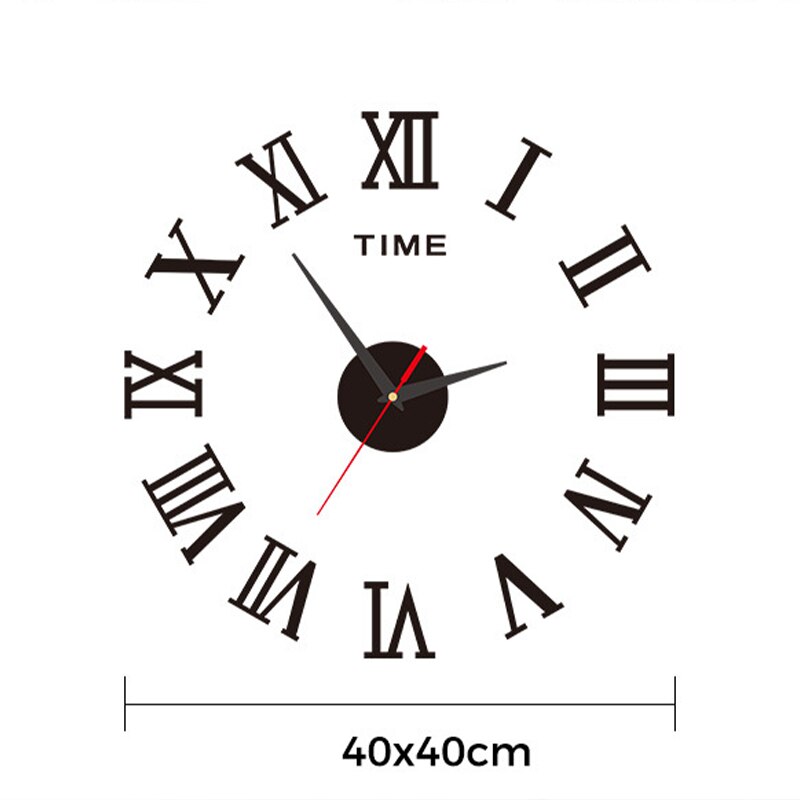 Frameless Roman Numeral DIY Wall Clock