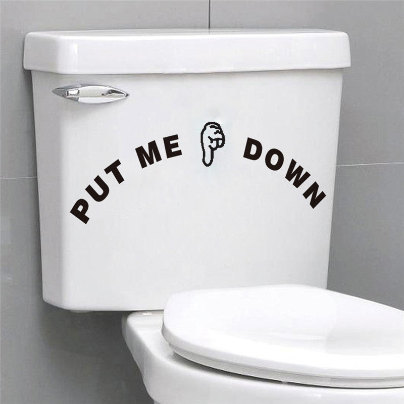 Witty Toilet Seat Reminder Sticker