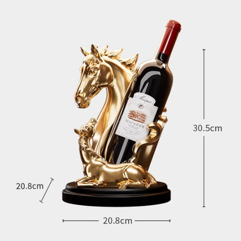 Luxury Horse & Foal Wine Rack