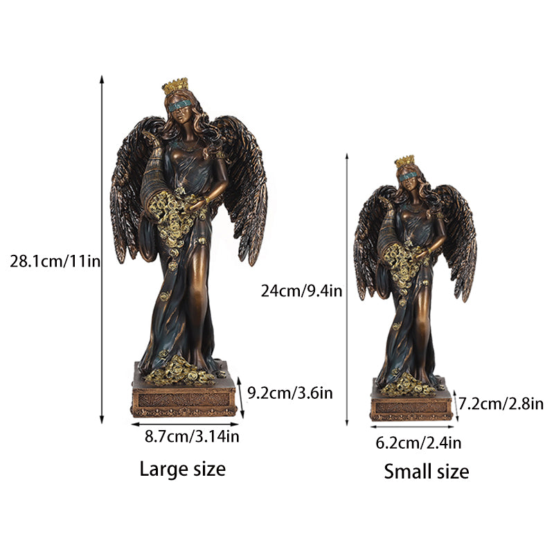 Antique Blinded Angel of Fortune Statue