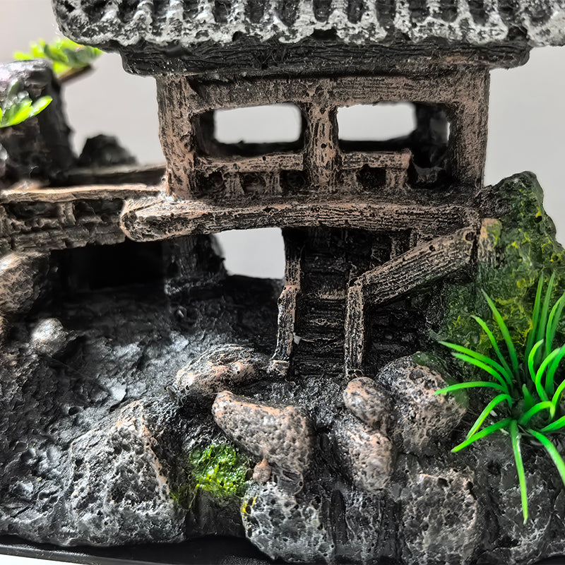Ancient Asian Temple Aquarium Ornament