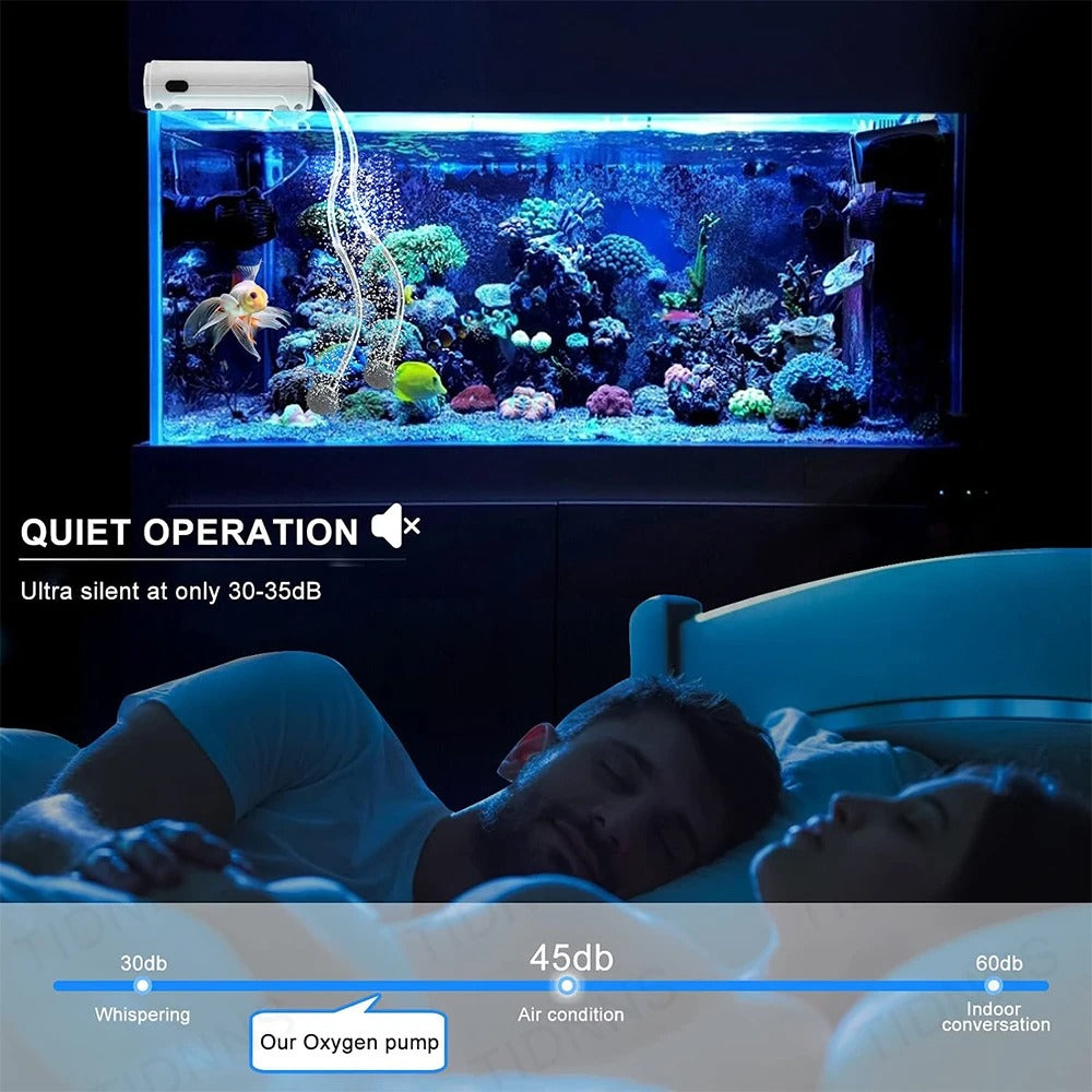 Rechargeable Aquarium Air Pump Oxygenator