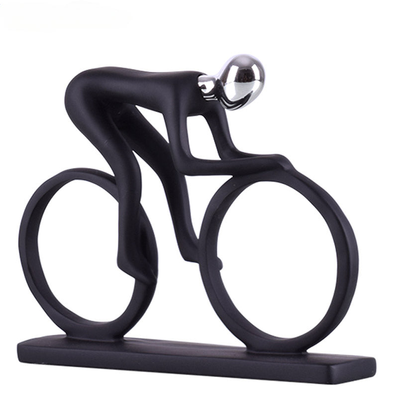 Modern Art Cyclist Couple Statue