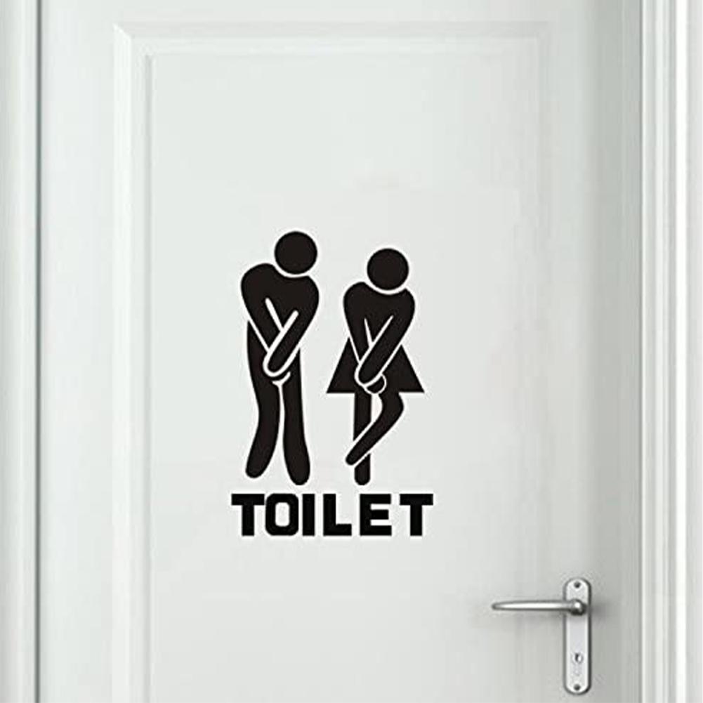 Humorous Toilet Door Sticker