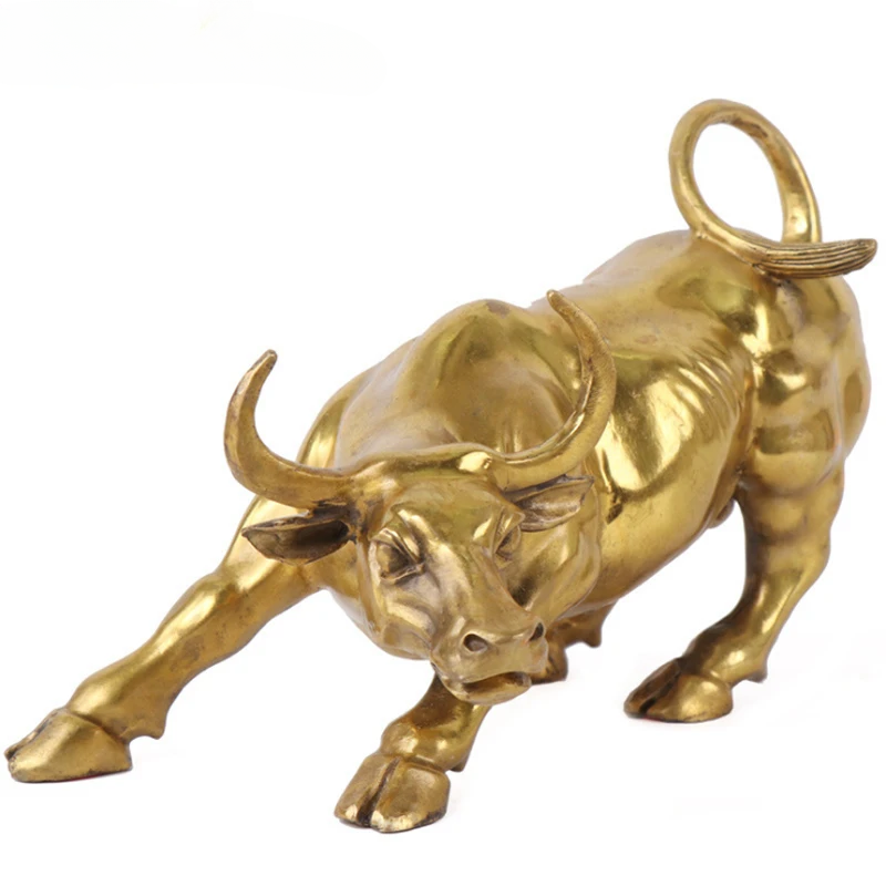 Luxury Pure Copper Wall Street Bull Statue