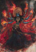 Blazing Arms Kali Canvas