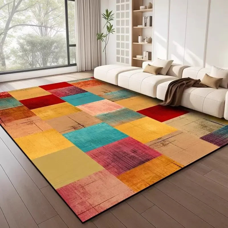 Nordic Watercolour Patchwork Area Rug