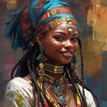 Adorned Beauty African Woman Canvas