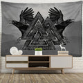 Ravens Valknut Mountain Tapestry