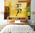 Patchwork Dancer African Woman Tapestry