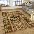 Egyptian Papyrus Eye of Ra Area Rug