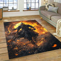Samurai Solar Inferno Area Rug