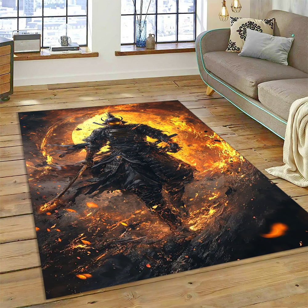 Samurai Solar Inferno Area Rug