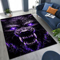 Wolf Purple Void Snarl Area Rug