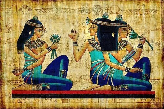 Egyptian Women Lotus Canvas