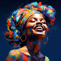 Joyful Light African Woman Canvas