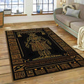 Egyptian Warrior God Linework Area Rug