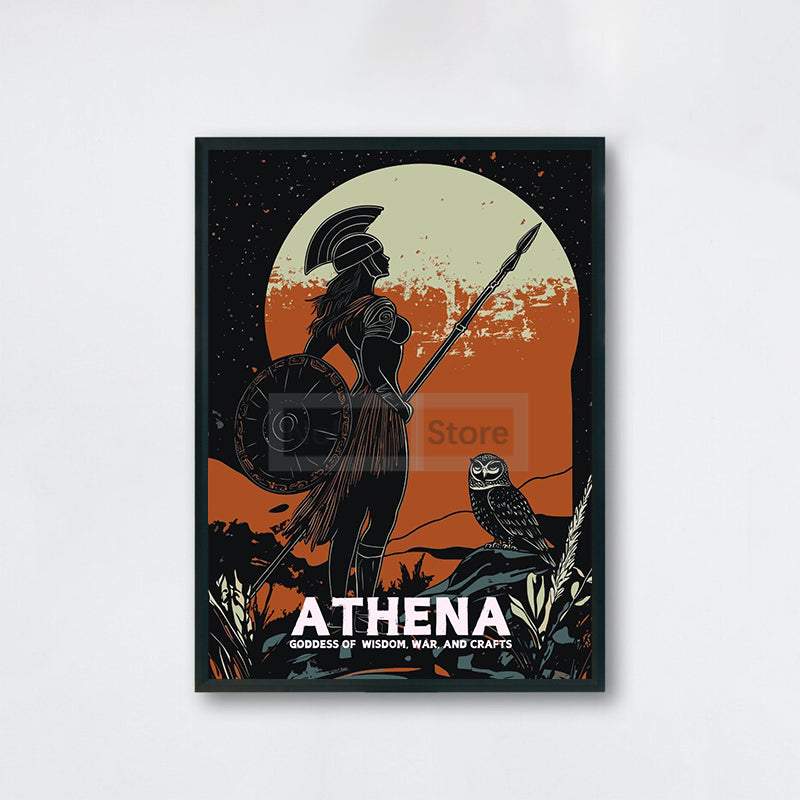 Athena Warrior Greek Goddess Canvas