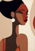 Minimal Grace African Woman Canvas