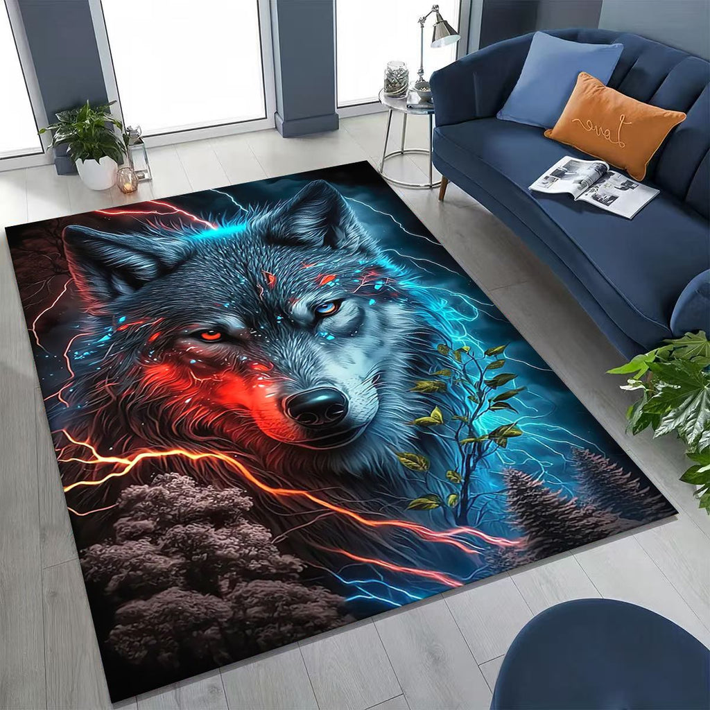 Wolf Storm Duality Area Rug
