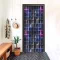 Rectangle Relief Futuristic 3D Optical Effect Door Sticker