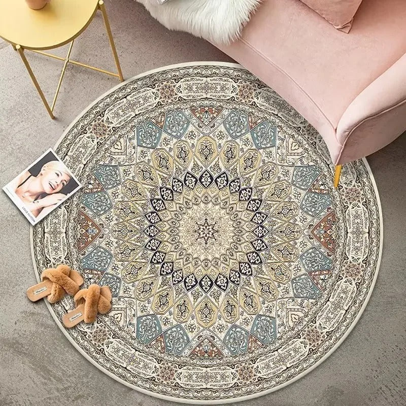 Persian Sage Star Medallion Round Rug