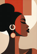 Bold Profile African Woman Canvas